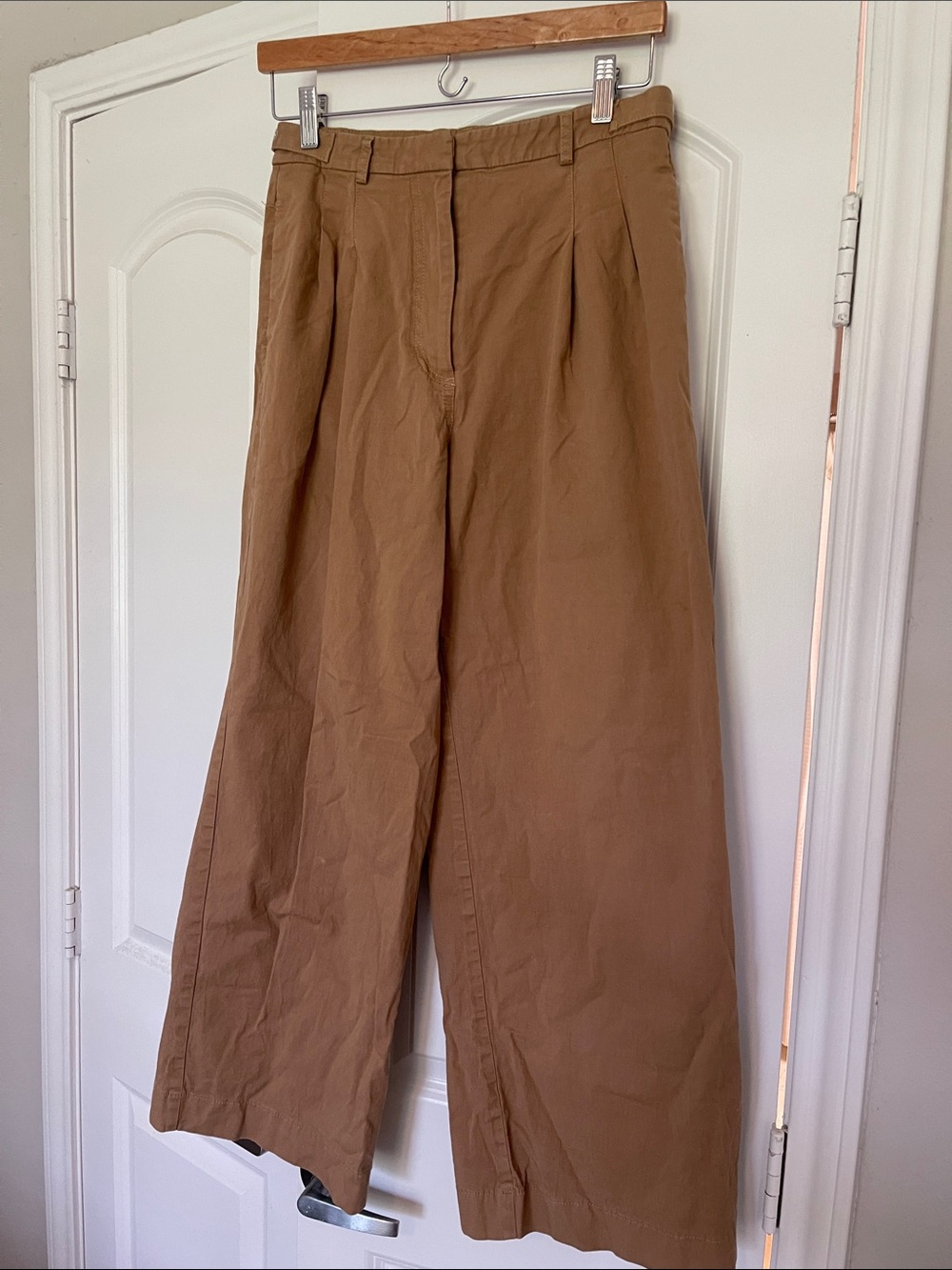 Abercrombie & Fitch Wide Leg Cotton Pants - Brown